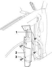  Снятие и установка внутренней накладки крыла Audi A3