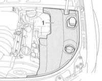  Снятие и установка резервуара жидкости стеклоомывателя/электродвигателя насоса Audi A4