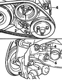  Проверка и замена клиновых приводных ремней Audi A6