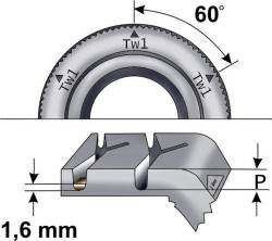 Расположение маркировки на боковине шины (например, буквы TWI или пиктограмма в виде треугольника)