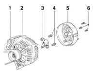 Проверка и замена щеток генератора/ регулятора напряжения BMW 3 (E46)