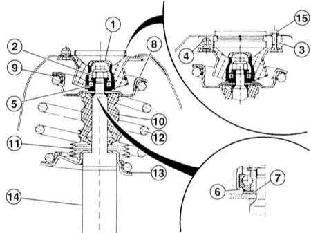  Разборка амортизационной стойки/снятие и установка амортизатора/пружины BMW 3 (E46)