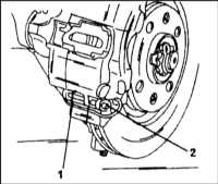  Замена колодок дисковых тормозных механизмов задних колес Citroen Xantia