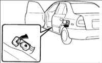  Дистанционное открывание крышкиналивной горловины топливного бака Hyundai Accent