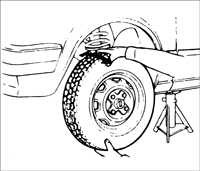  Проверка люфта подшипников передних колес Kia Rio