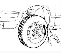  Проверка люфта подшипников передних колес Kia Rio