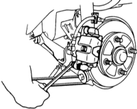  Снятие и установка колодок заднего дискового тормоза Mazda 323