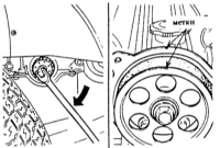  Снятие и установка зубчатого ремня/регулировка привода распределительного механизма Mazda 323