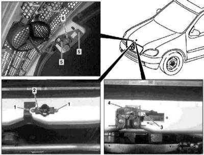  Снятие, установка и обслуживание компонентов замка капота Mercedes-Benz W163