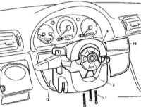  Снятие и установка сборки подрулевых переключателей Mercedes-Benz W163
