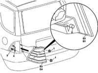  Снятие и установка задних фонарей, замена ламп Mercedes-Benz W163