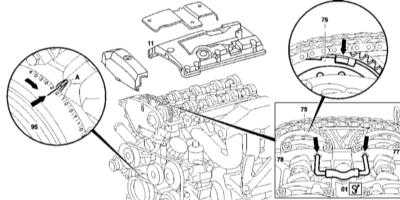  Установка базового положения распределительных валов Mercedes-Benz W163