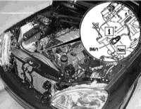  Снятие и установка датчика Холла распределительного вала, - бензиновые двигатели серий 112, 113 и дизельные двигатели серии 612 Mercedes-Benz W163