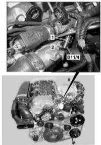  Снятие и установка датчика температуры охлаждающей жидкости (ECT) Mercedes-Benz W163
