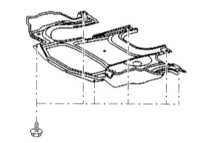  Снятие и установка крышки двигательного отсека со стороны днища Mercedes-Benz W203