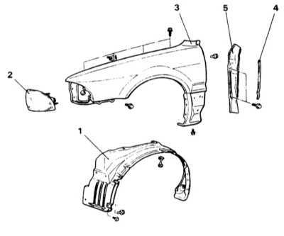 Снятие и установка передних крыльев Mitsubishi Galant