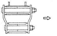  Снятие и установка рессор (1983-89) Mitsubishi Pajero