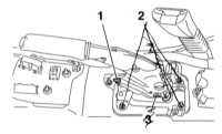  Снятие и установка рычага стояночного тормоза Opel Astra