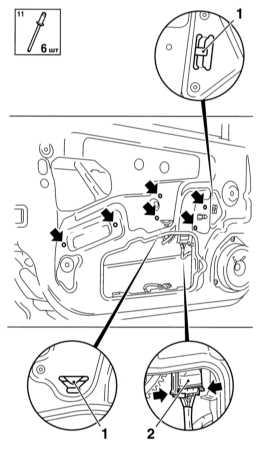  Снятие и установка регулятора стеклоподъемника Opel Astra