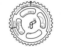  Снятие и установка зубчатых колес коленчатого/ распределительных валов и промежуточных роликов Opel Astra