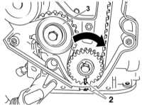  Снятие и установка натяжителя газораспределительного ремня и зубчатых колес привода ГРМ Opel Astra