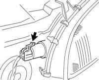 14.13 Замена ламп накаливания в фарах, парковочных огнях и передних указателях поворота модели Tigra