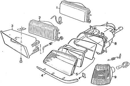  Замена фары и указателя поворотов Peugeot 405