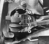  Проверка пылезащитных колпачков и зазора наконечников поперечной рулевой тяги Renault 19