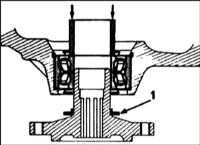  Проверка и замена подшипников ступицы переднего колеса Renault Megane
