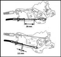  Регулировка тросика устройства автоматического понижения передачи трансмиссии (kickdown) Saab 9000