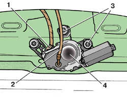  Снятие и установка моторедуктора стеклоочистителя Skoda Fabia