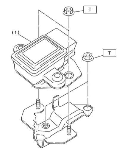  Снятие, установка и проверка исправности функционирования датчика увода/поперечных перегрузок Subaru Legacy Outback