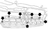  Снятие и установка декоративной решетки радиатора Subaru Legacy Outback