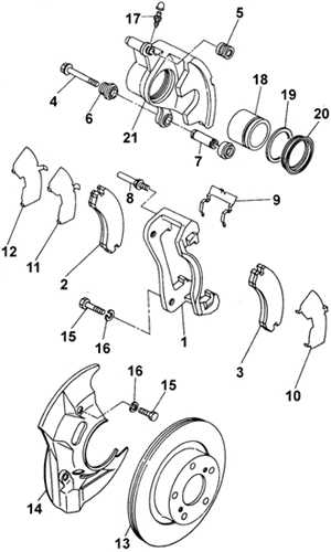  Замена тормозных колодок на дисковых тормозах Subaru Legacy