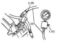  Проверка давления жидкости (если машина оборудована LSPV) Suzuki Grand Vitara