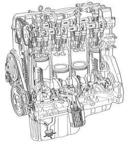 2.4.2 Описание системы смазки двигателя