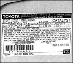  Система снижения токсичности отработанных газов Toyota 4runner