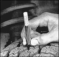 2.5 Проверка состояния шин и давления в шинах