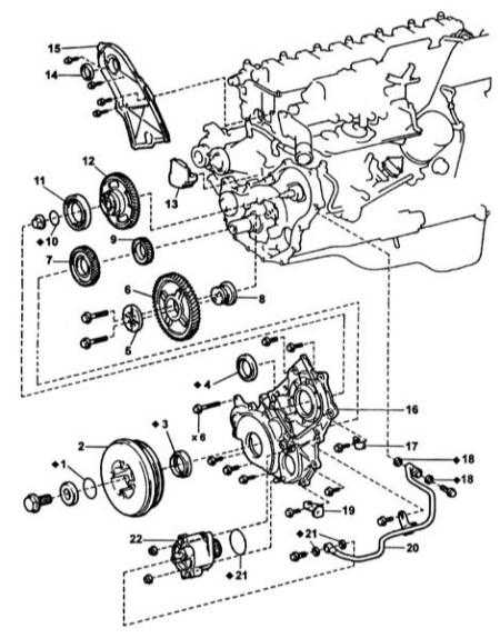  Снятие и установка зубчатых колес привода ГРМ Toyota Land Cruiser