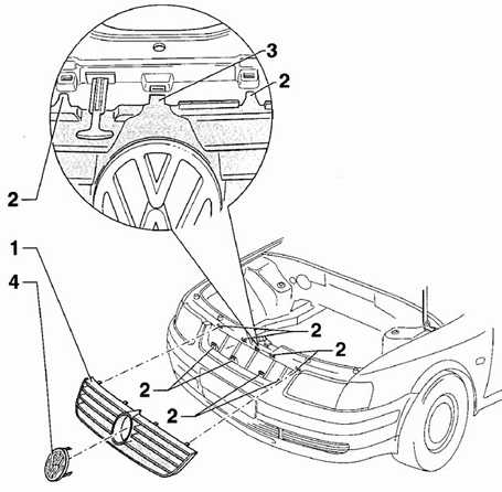  Решетка радиатора Volkswagen Passat B5