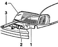  Регулировка бокового направляющего кронштейна бампера Volkswagen Passat B5