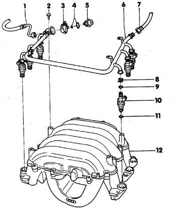  Снятие и установка клапанных форсунок Audi A6