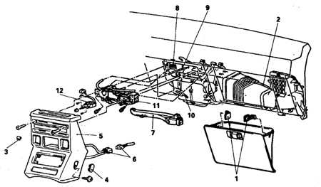  Панель управления отопителем и переключатель блока обдува Mitsubishi Pajero
