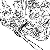  Снятие и установка поликлинового ремня Volkswagen Passat B5